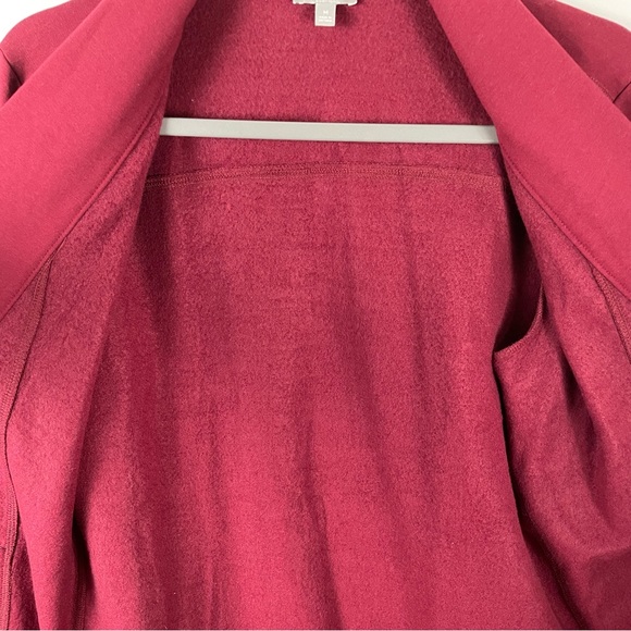 TALBOTS SHAWL COLLAR FLEECE CARDIGAN | DEEP RED | SIZE MEDIUM - Picture 5 of 7